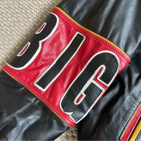 Vintage 90’s Leather Bomber “Big Bad Wolf” Size Medium - Picture 10 of 16